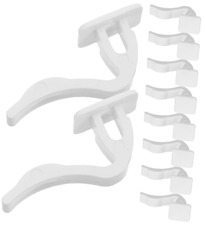 Warmhm Kit de Fixation pour Bouclier de Radiateur 10 Pièces en Plastique Abs Blanc, Clips Résistants à Haute Température pour Tuyaux, Support Mural Fiable pour Maison et Bureau
