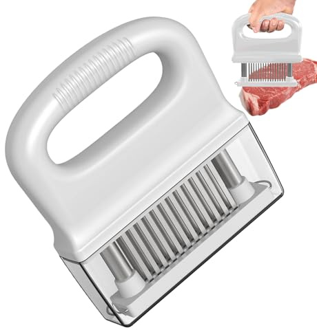 Attendrisseur de viande en acier inoxydable - 48 aiguilles - Accessoire de barbecue pour viande, poisson, volaille, barbecue, marinade