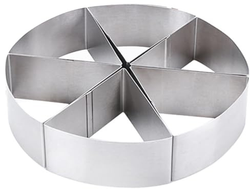 Générique Taglierina di parti per torte, divisore per utensili da taglio per torte rotonde in acciaio inossidabile con 6 parti per pizza, pane e dessert