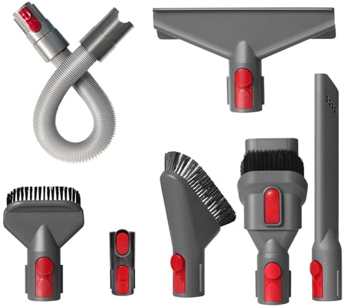 7 Accessoires Compatible Dyson V7 V8 V10 V11 V15 Aspirateur | Tuyau flexible, brosse matelas, brosse dure, suceur flexible et embouts multifonctions