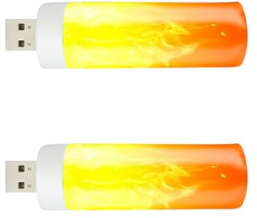 Bombilla USB con efecto de llama – Bombillas de llama USB Recargables | Luz de llama LED para el hogar, el jardín, el campamento, como una linterna, carga USB de ahorro de energía, Minimalista,
