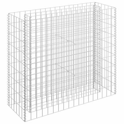 Gecheer Gabbione Letto Rialzato in Acciaio Zincato, Kit Giardino Fioriera Rialzata 90x30x90 cm per Orto Urbano, Fioriere da Esterno o Divisa Giardino