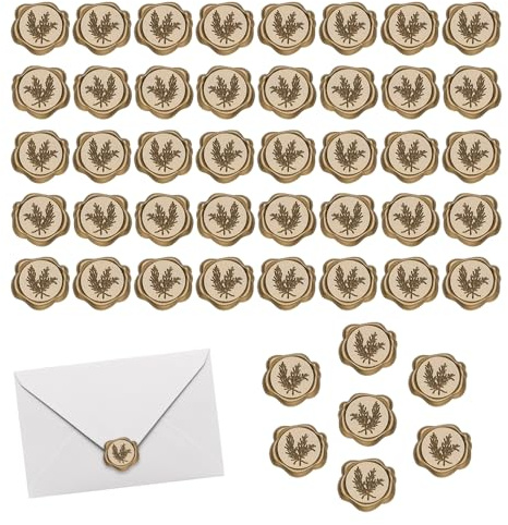 HMCEY 50 Pezzi Sigillo Ceralacca Adesivo,Desivi Ceralacca Matrimonio,Sticker Sigillo Abbellimento Buste,Cera Lacca Adesiva,Sigillo Di Ceralacca Autoadesivo,Wax Seal per Invito, Scrapbooking, Regalo