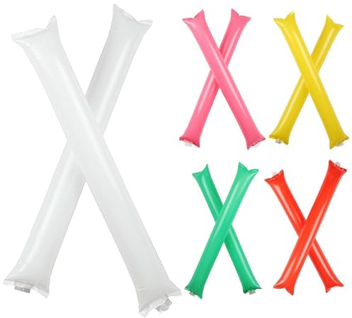 Bastones De Trueno Alentadores - Cañas Hinchables Para Fabricantes De | Ruido | Juguetes Para Aplausos er De PP, Kit Colorido Para Celebrar Eventos De Apoyo A La Multitud, Aplausos Duraderos Y