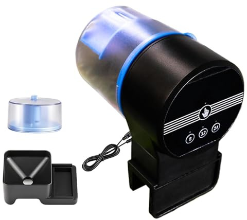 Automatic Fish Feeder | Rechargeable 3 Modes with Timer, Food Dispenser for Fish on Holidays | For Betta Turtle Water Shrimp Koi Home Office Apartment
