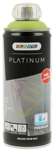DUPLI-COLOR PLATINUM frühlingsgrün seidenmatt 400 ml - Sprühfarbe | Premium Lack-Qualität mit exzellenter Deckkraft, UV-beständig, schnelltrocknend, für Holz, Metall, Stein, Glas & Kunststoff