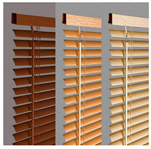 New 120cm Walnut Wood Effect Pvc Venetian Blinds, AVAILABLE IN 10 SIZES AND 4 COLOURS