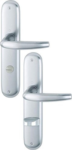 HOPPE Langschild-Garnitur 'Atlanta' Aluminium Natur 1530/273P - 2409547
