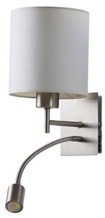 Lindby Wandleuchte, Wandlampe Innen Camilo (Modern) in Alu aus Textil (1 flammig E27) - Wandleuchten Wandstrahler Wandbeleuchtung Schlafzimmer/Wohnzimmer Wohnzimmerleuchte