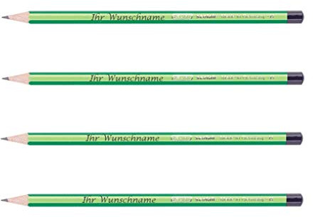 4 Herlitz Bleistifte mit Gravur Scolair / Härtegrad: H