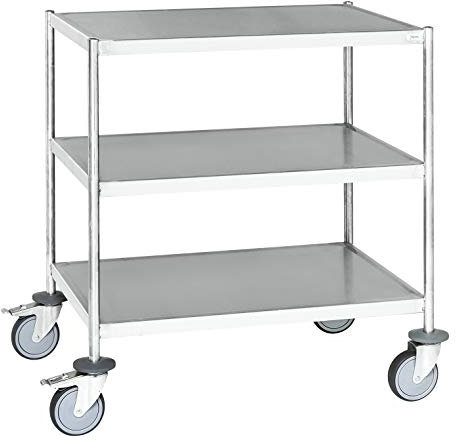 Kongamek | Edelstahl-Etagenwagen | verschweißt | LxBxH 1075 x 575 x 900 mm | 3 Etagen