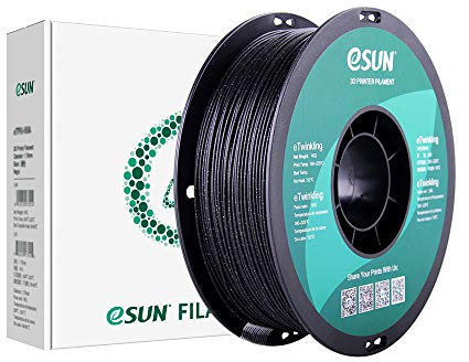 eSun eTwinkling PLA Filament Schwarz 1.75mm
