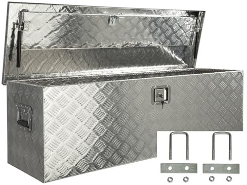 Aluminium Werkzeug Metallbox Alubox Alukiste Werkzeugkiste Werkzeugkasten Metallkiste Box Blechkiste ca.180 L Truckbox