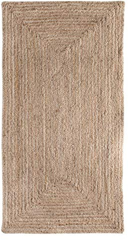 -LUXOR- living Naturteppich Salo - Jute Teppich Boho aus natürlichen Materialien handgefertigt - Teppich Wohnzimmer 80 x 200 cm