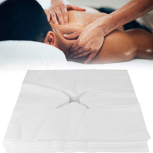 200 Stück Einweg Gesichtsauflage Einwegauflage for Massageliege Nasenschlitztücher Massage Einweg Kopfstützenbezüge für Beauty Spa Club Schönheitssalon Hotels Tattoos Lash Bed (40 x 40 cm, Weiß)