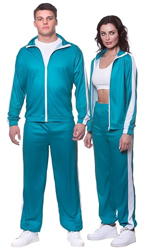 Wicked Costumes Adult Unisex Fancy Dress Tracksuit - Teal