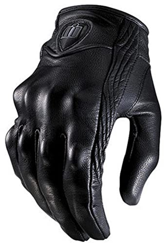 Baceyong pantalla táctica de la motocicleta guantes para moto, 2x guantes de cuero de la motocicleta para el equipo de protección de la motocicleta guantes de pantalla táctil
