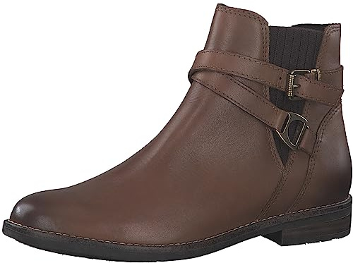 MARCO TOZZI Stivaletti Chelsea Donna in Pelle Bassi, Muscat, 37 EU