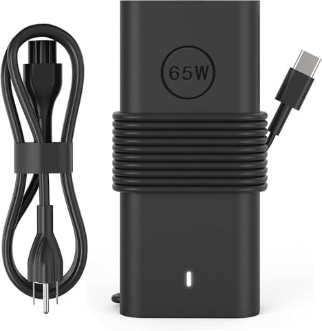 Slim 65W 60W USB C Laptop Charger Compatible with DELL Latitude 5000 5540 5530 5520 5550 5420 5430 5440 5450 5350 7450 7440 7430 7420 7340 3450 3340 9365 9440 2in1 XPS 13 Type C AC Adapter Power Cord