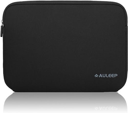 AULEEP Custodia per computer portatile, 15 – 15,6 pollici, in neoprene, tasca per computer portatile, tablet, impermeabile, compatibile con Acer/Asus/Dell/Lenovo/HP, nero