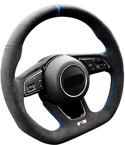 Gestrickte Lenkrad Hand Stitch Alcantara Lenkradbezug für Audi RS3 RS4 RS5 S3 S4 S5