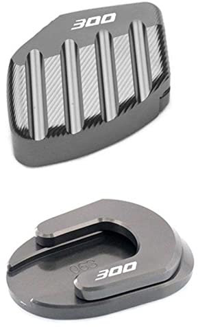 NOLLAM Motorradständer Für Honda Forza 300 Forza300 2018 2019 2020 Motorradzubehör Scooter CNC-Ständervergrößerungsständerabdeckung (Color : Titanium-A Set)