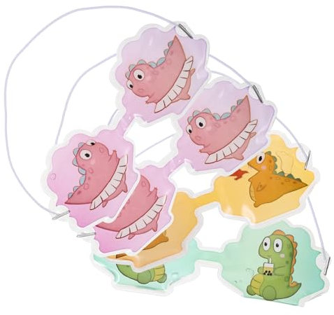 KOMBIUDA Kleine Kühlpads Augenmaske Dinosaurier Gel Augenklappen Für Kinder Kalte Eisbeutel Mit Gel Für Reise Schlaf Und Entspannung