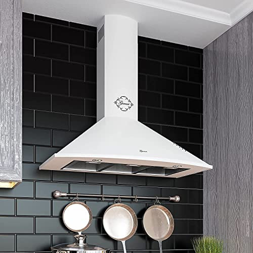 GURARI GCH C 046 WH 9 N Hotte murale 90 cm Blanc Aspiration 1000 m³/h 3 niveaux Hotte aspirante