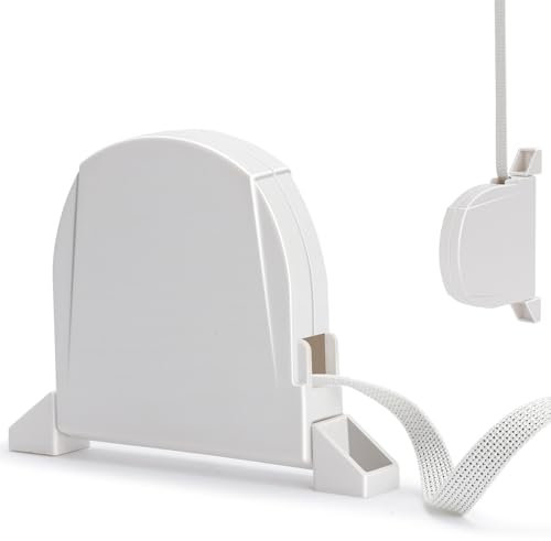 Profiwoab Roller Shutter Belt Winder Surface-Mounted, Screw-On Cord Winder Including Roller Shutter Belt 14 mm x 5 m, Screw-On Winder 180° Swivelling with Hole Spacing of 155 mm - White