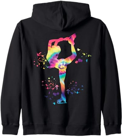 Patineuse sur glace Patinage artistique coloré pour filles Sweat à Capuche
