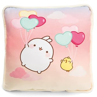 NICI Kissen MOLANG quadratisch 30x30cm bunt - Flauschiges Kuscheltierkissen für Jungen, Mädchen, Babys und Kuscheltierliebhaber, ideal für Zuhause, Kindergarten oder unterwegs - 61676