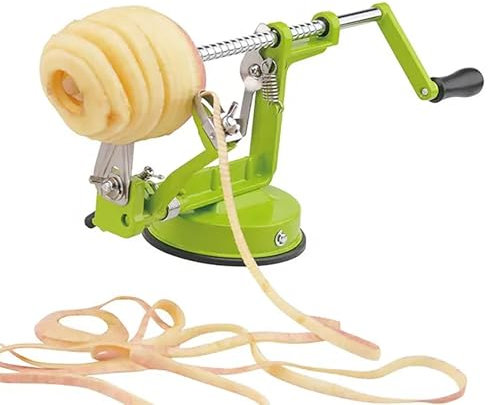 LIULIQ Apple Peeler Slicer Corer, Stainless Steel Apple Corer Slicer Peeler with Powerful Suction Base and Non-slip Hand Crank for Fruits Potatoes or Veggies Fall Picking Season Seasonal Gift