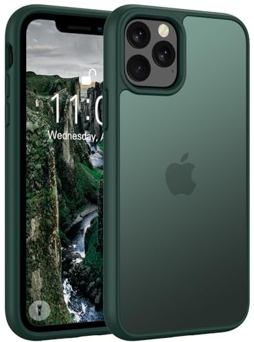 Andwing Matt Hülle für iPhone 11 Pro 5,8 Zoll Grün | Militärstandard FallSchutz Handyhülle Durchscheinende Rückseite Schutzhülle, Anti-Fingerabdruck Kratzfest Haltbar