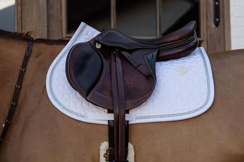 Kentucky Horsewear - Satteldecke - Satteltuch Glitter Rope Jumping Weiß/Weiß