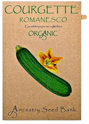 Organic Courgette ❁ Romanesco ❁ 10 Seeds Heirloom - Non GMO