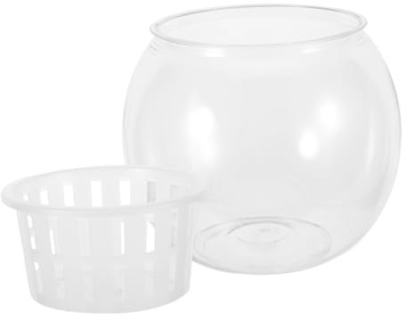 TOYANDONA Bol Transparent pour Poissons Et Plantes Bol Plastique pour Aquarium De Table pour Terrarium Et Hydroponique