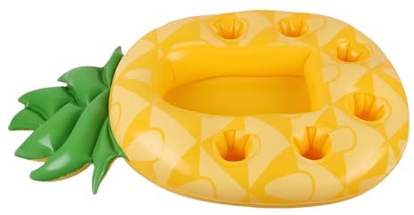 Piscina de bebidas, PVC hinchable para bebidas en forma de piña, soporte para copas de piscina con 7 rejillas, alfombrilla multifuncional para piscina, spa