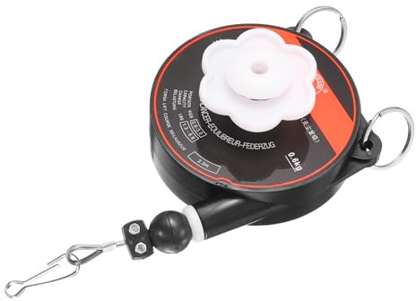 PATIKIL Équilibreur À Ressort Rétractable, 1.3-6.6lbs (0.6-3kg) Outil À Ressort Porteur Équilibreur De Charge 6.6 Pieds Support Rétractable À Câble Réglable Pour Ligne D'Assemblage, Noir
