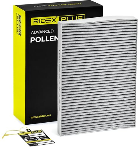 RIDEX PLUS 424I0004P Innenraumfilter Pollenfilter Aktivkohlefilter Höhe: 25 Breite: 206 Länge: 283 Kompatibel mit VW Golf 4 Schrägheck 1J1 Polo Schrägheck 6R1, 6C1 Caddy III Kombi 2KB, 2KJ, 2CB, 2CJ