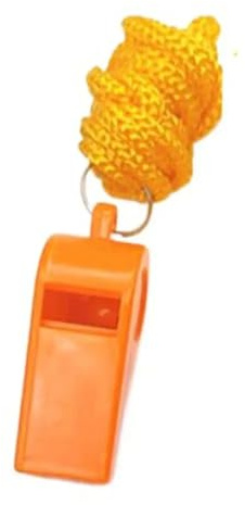 MWAHJU 10 stycken för sporttävlingar, med dragsko, domarvisselpipa och cheerleading-verktyg för överlevnad utomhus för tränare (orange)