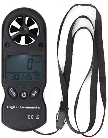 CHICIRIS Digital Anemometer, Portable Wind Meter, Hygrometer, Thermometer for Outdoor Enthusiasts, ABS Material