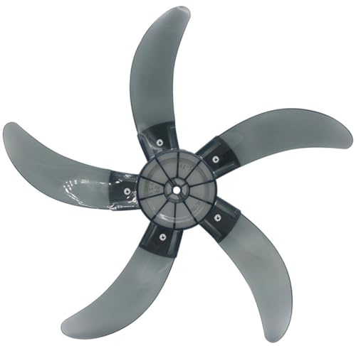 CashMuch 18 Inch Fan Blade Reacement Part With Nut Cover For Vertical Table Fan, Floor Fan, Wall-Mounted Fan, 5-Blade Ic Design, 450Mm Spification, Ey Colour
