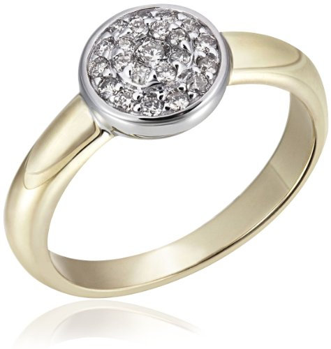 Goldmaid Damen-Ring Glamour Bicolor 585 Gold 22 Diamanten 0,25 ct. Gr. 58 Pa R6195BI58 Brillanten Diamantring Verlobung