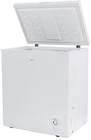 Statesman CHF150 Chest Freezer, 143 Litre, 60 cm Wide, 1x Freezer Basket, Adjustable Feet, Suitable for Outbuildings and Garages, temperatures Down to -15ºC, White [Energy Class F+]