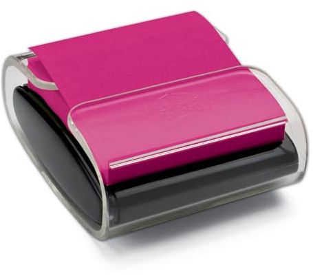 Post-it Pop-up Notes Dispenser, 3x3 in, Black Base Clear Top, Pack Includes Dispenser and a 45-Sheet Pad of Pop-up Notes (WD-330-BK)