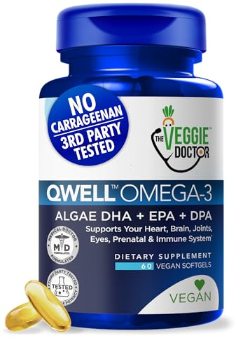 Vegan Omega 3 Supplement – Algae Omega 3 with DHA EPA DPA – Vegan Capsules from Algal – Fish Oil Alternative – Plant-Based Algae Oil Formula – Non-GMO, Carrageenan-Free, High Strength