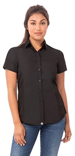 Chef Works Women's Universal Shirt, Black, Small
