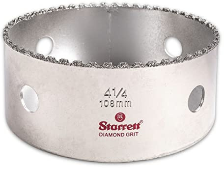 Starrett-N Diamond Grit Hole Saw, 4-1/4 Dia, 1-5/8 Cutting Depth