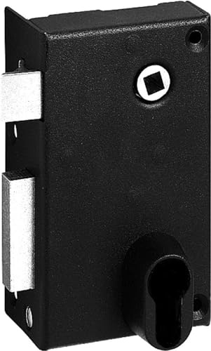 Serrure en applique ABUS FE9814202A SA V CE G pour ouverture extérieure gauche, 70 x 120 mm - pour portes extérieures et intérieures ainsi que portails - sans cylindre, clé et poignée