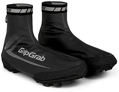 GripGrab Unisex Raceaqua X Waterproof Windproof Mtb Cx Gravel Overshoes Aero Cycling Mountain Bike Cyclocross Rain Shoe Covers, Black, XXXL 12.5-14 EU